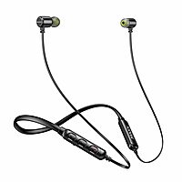 Maxx NX2 Wireless Bluetooth in Ear Neckband Earphone, Rapid Charge, Magnetic Buds Upto 25Hrs Playtime,Dual Pairing Wireless (Black)