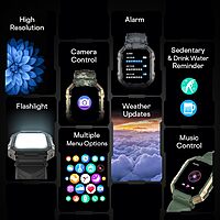 Fire-Boltt Cobra Smart Watch 1.78" Always-On AMOLED Display, Army Grade Strong Build, Bluetooth Calling with 123 Sports Modes, 60 Hz Refresh Rate, IP68 Rating Fire-Boltt Cobra Smart Watch 1.78" Always-On AMOLED Display, Army Grade Strong Build, Bluetooth Calling with 123 Sports Modes, 60 Hz Refresh Rate, IP68 Rating