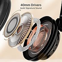 boAt Rockerz 450 Pro Bluetooth On Ear Headphones with Mic with 70 Hours Battery, 40Mm Drivers, Bluetooth V5.0 Padded Ear Cushions, Easy Access Controls and Voice Assistant