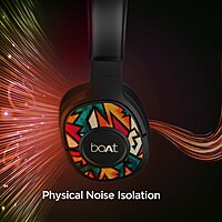 boAt Rockerz 550 Bluetooth Wireless Over Ear Headphones with Mic Upto 20 Hours Playback, 50MM Drivers, Soft Padded Ear Cushions and Physical Noise Isolation