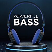 boAt Rockerz 400 Bluetooth On Ear Headphones With Mic With Upto 8 Hours Playback & Soft Padded Ear Cushions(Black/Blue)