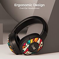 boAt Rockerz 550 Bluetooth Wireless Over Ear Headphones with Mic Upto 20 Hours Playback, 50MM Drivers, Soft Padded Ear Cushions and Physical Noise Isolation