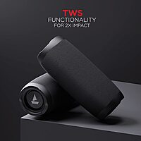 boAt Stone 620 Bluetooth Speaker with 12W RMS Stereo Sound, 10HRS Playtime, TWS Feature, IPX4, Multi-Compatibility Mode(Black)