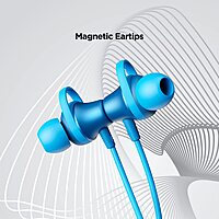 Boat Rockerz 245v2 Bluetooth Wireless in Ear Earphones with Upto 8 Hours Playback, 12mm Drivers, IPX5, Magnetic Eartips, Integrated Controls and Lightweight Design with Mic (Navy Blue)